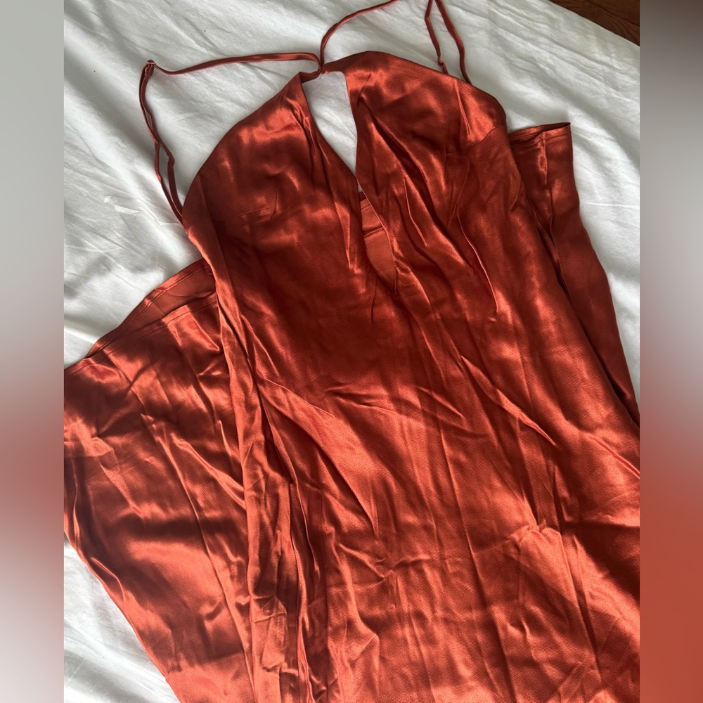 Lucia Satin Cut Out Maxi Dress